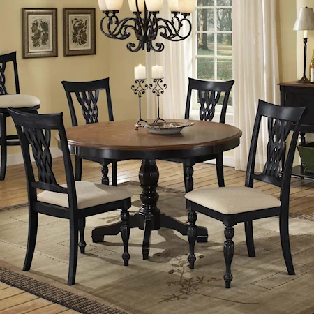 5-Piece Dining Set with Wood Top